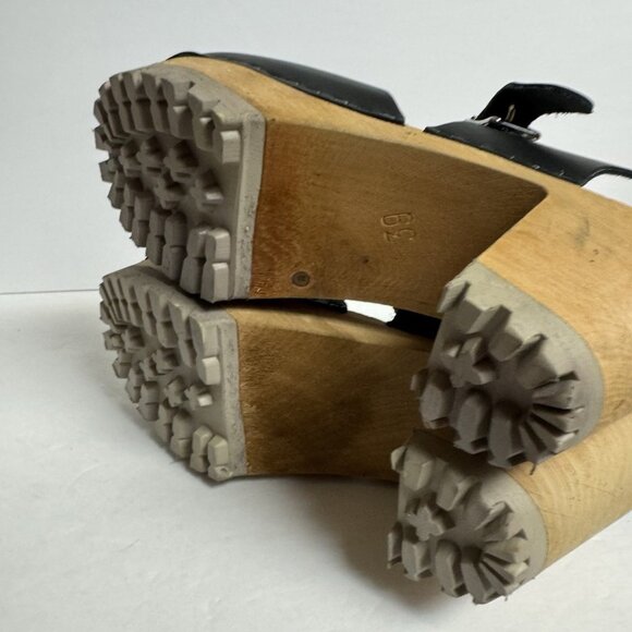 Mia Womens Abba Clog Black Leather Size EU39 M US9 - Picture 5 of 6